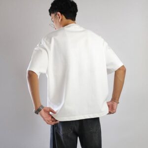 NoirFlex Men's Oversized Drop Shoulder T-Shirt (Black & White)
